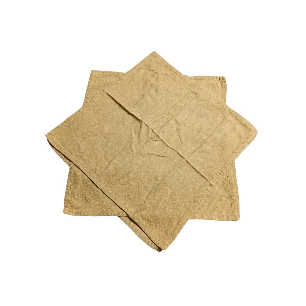 Victorian Heart Nancys Nook 100 Cotton Napkins Set of 4 Tan Linen Blend Textured